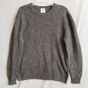 Old Navy Mens XL Sweater Heather Gray Wool Blend Long‎ Sleeve Crew Neck Pullover
